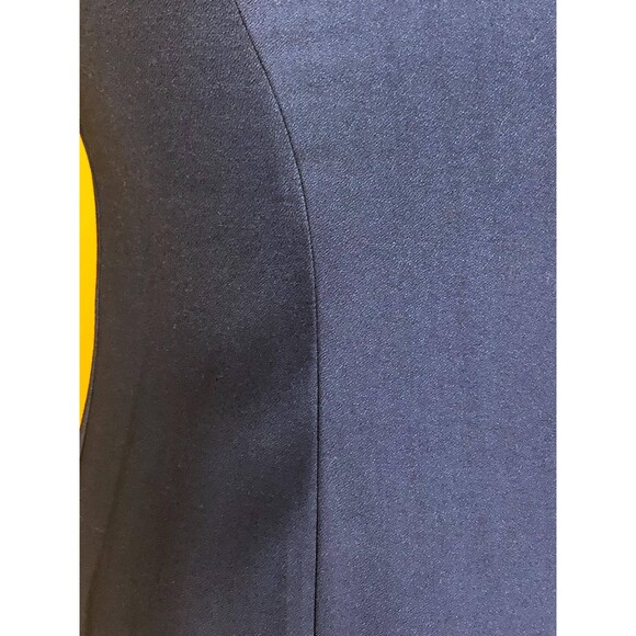 1990s NIKI by Niki Livas Navy Mini Dress W/CRISS CROSS Back & Rhinestone Knots S - Picture 5 of 10